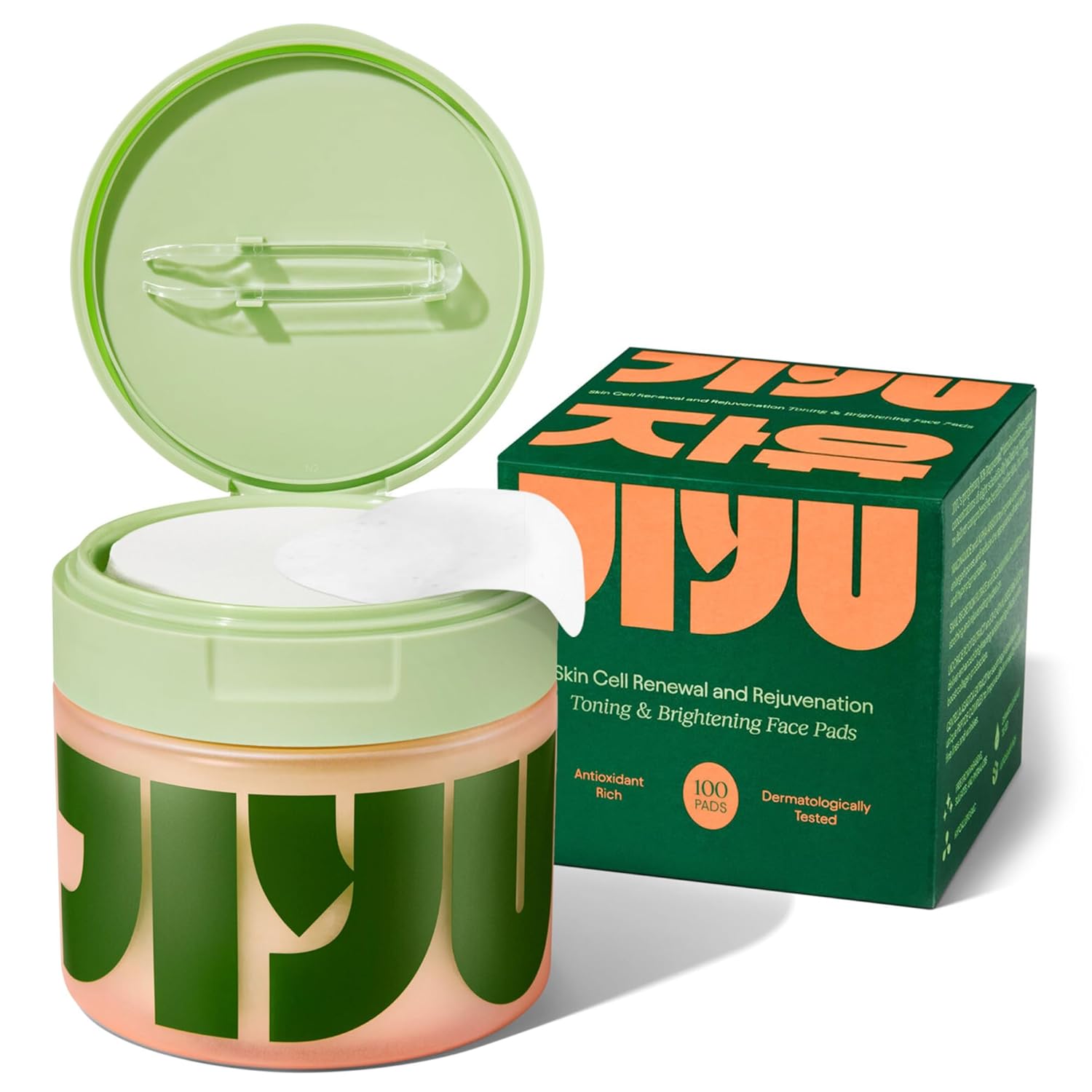 Jiyu Korean Skincare Anti-Aging, Dark Spot & Wrinkle Minimizing Toner Pads