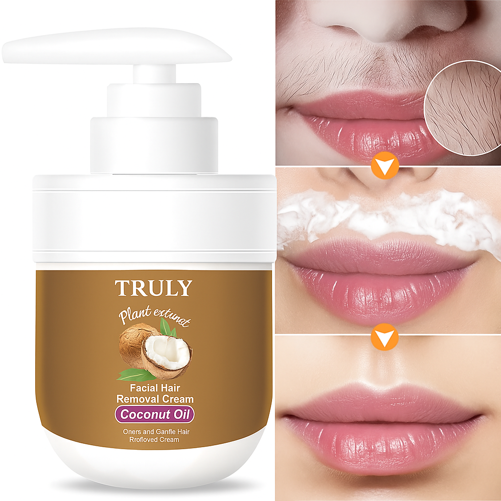 Crema Depilatoria Facial con Aceite de Coco